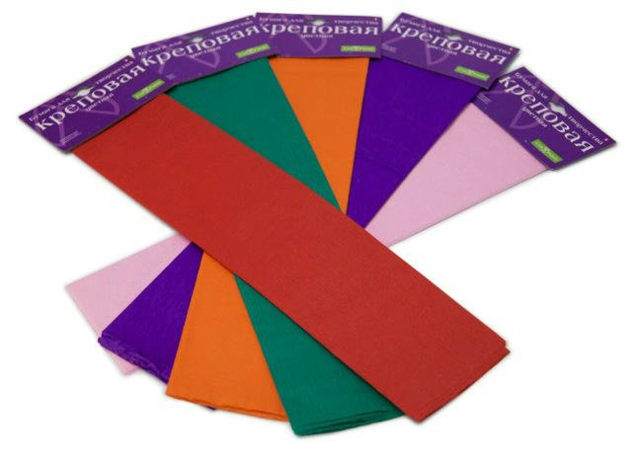 Бумага креповая 50х250см 1цв европодвес синий HOBBY TIME 2-06014 58₽