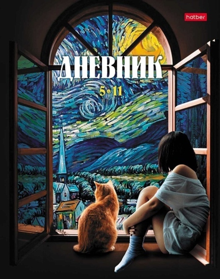 

Дневник старших классов тв.обл. Звёздная ночь со справ. информ. глянц.лам. HATBER 48ДТ5В_31148