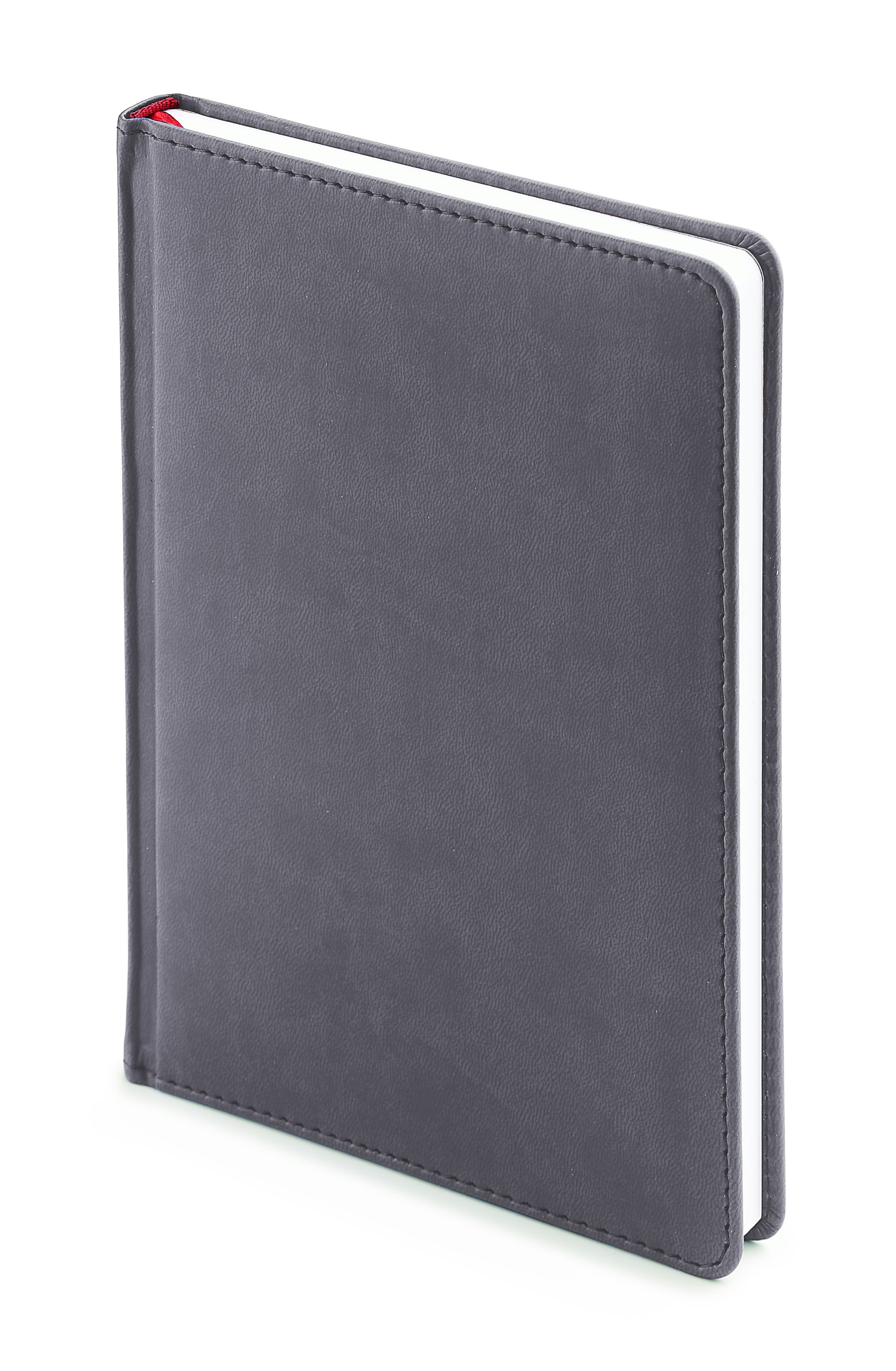 

Ежедневник А5+ 136л недатир. тв.обл. Velvet светло-серый кожзам BRUNO VISCONTI 3-115/28