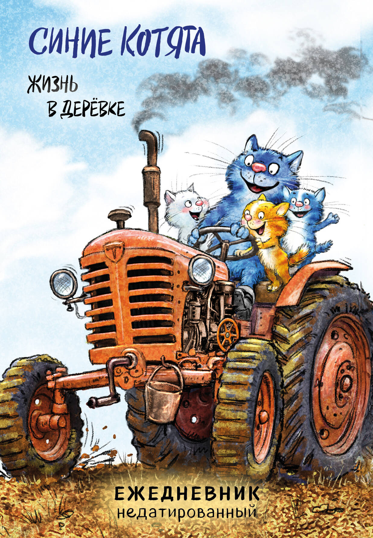 Ежедневник А5 72л недатир интегобл Синие котята Жизнь в деревке Эксмо 1392409 250₽