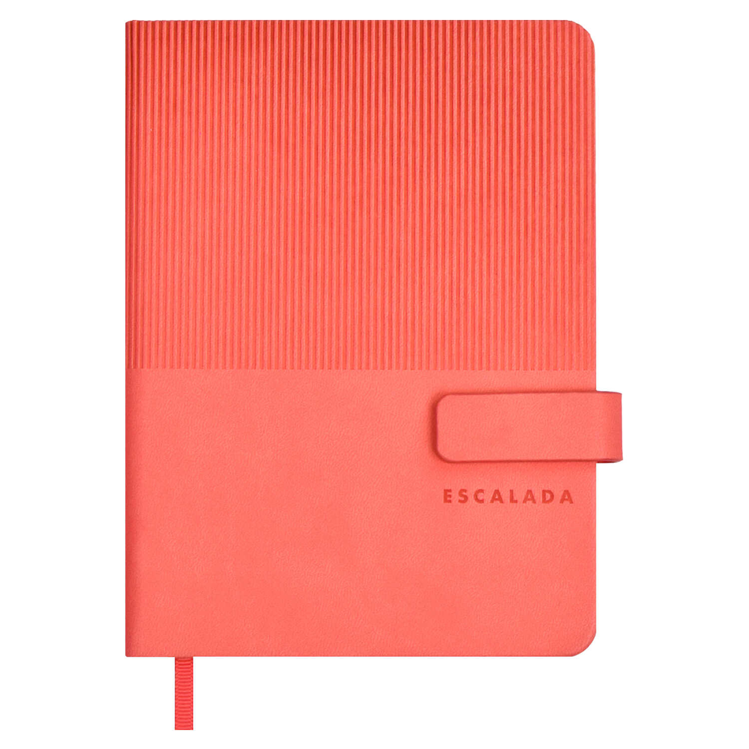 

Ежедневник А6+ 120л недатир. тв.обл. Виннер коралловый кожзам ляссе ESCALADA 67271