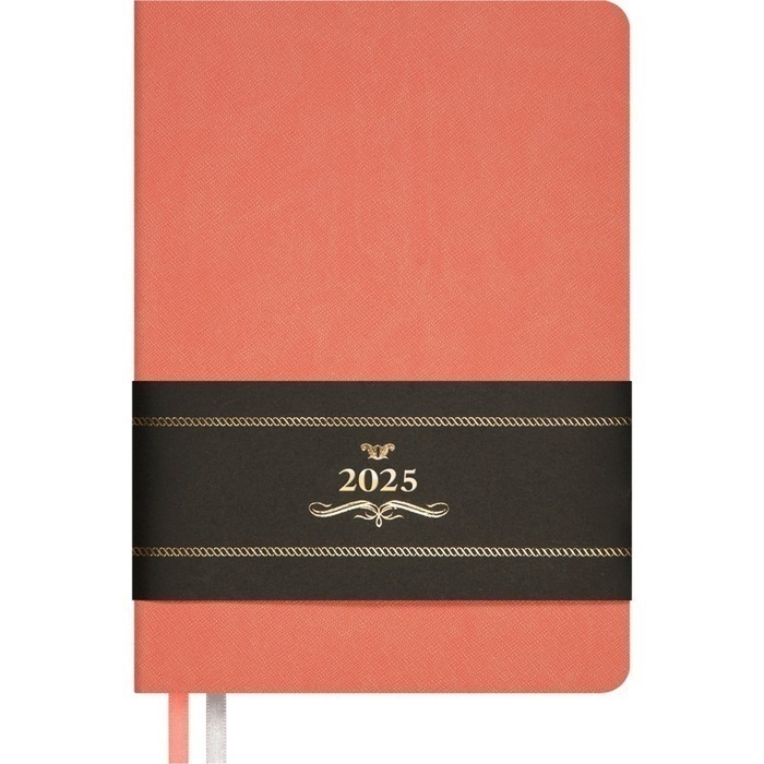 

Ежедневник А5 168л датир. 2025г интег.обл. Nobile коралловый кожзам deVENTE 2332530