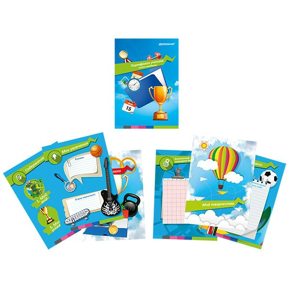 

Портфолио для мальчиков начальных классов А4 30 вкладышей schoolФОРМАТ ПРУ-М30ЛС