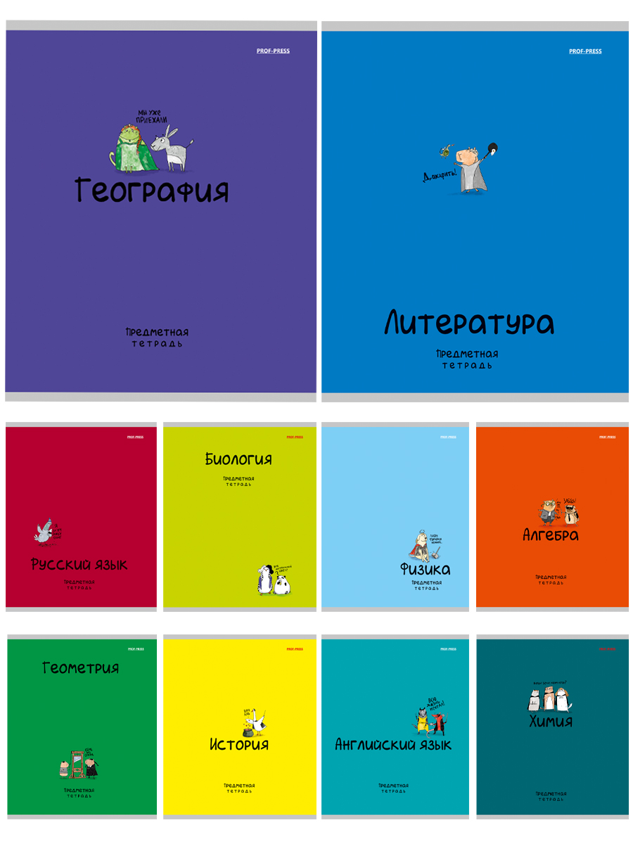 

Тетрадь предметная 48л мелов.картон комплект 10шт Mini Friends Ассорти PROF-PRESS 48-2519