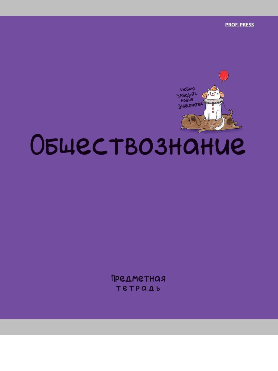 

Тетрадь предметная 48л клетка мелов.картон Mini Friends Обществознание PROF-PRESS 48-2514