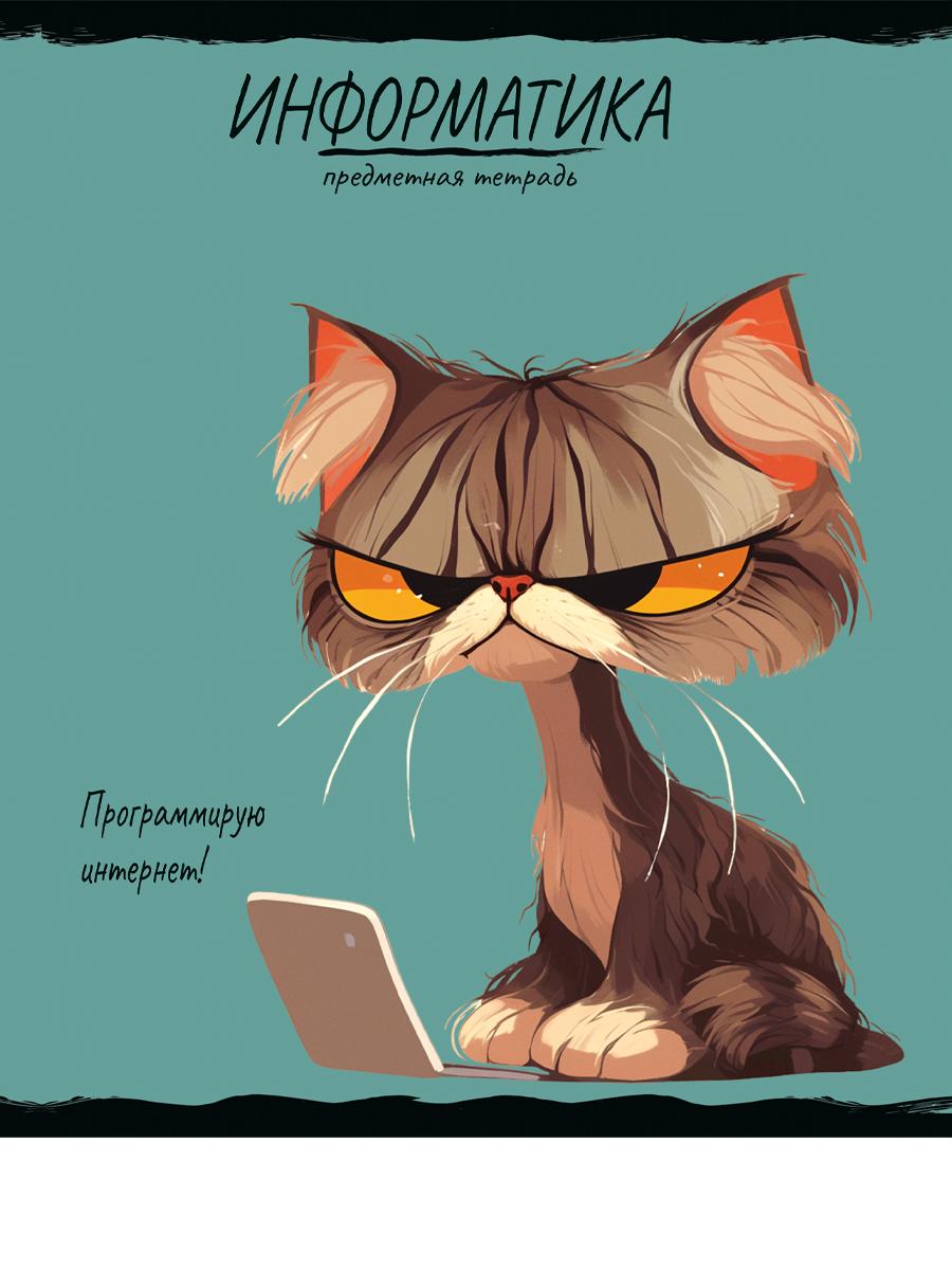 

Тетрадь предметная 48л клетка мелов.картон Про Хвост Информатика PROF-PRESS 48-2478