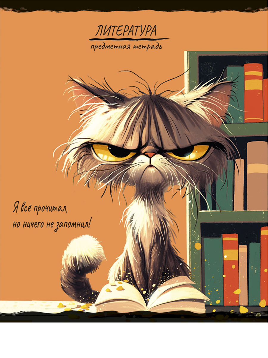 

Тетрадь предметная 48л линия мелов.картон Про Хвост Литература PROF-PRESS 48-2501