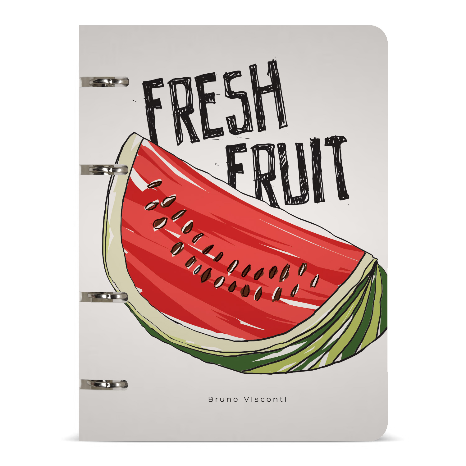 

Тетрадь на кольцах А5 80л линия пласт.обл. Fresh & fruity смен.блок BRUNO VISCONTI 7-80-632/02