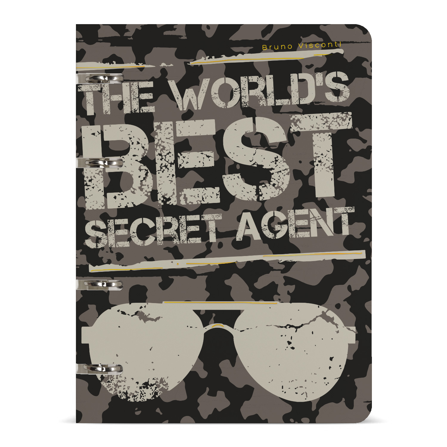 

Тетрадь на кольцах А5 80л линия карт.обл. Secret agent мат.лам. софт-тач BRUNO VISCONTI 7-80-631/11