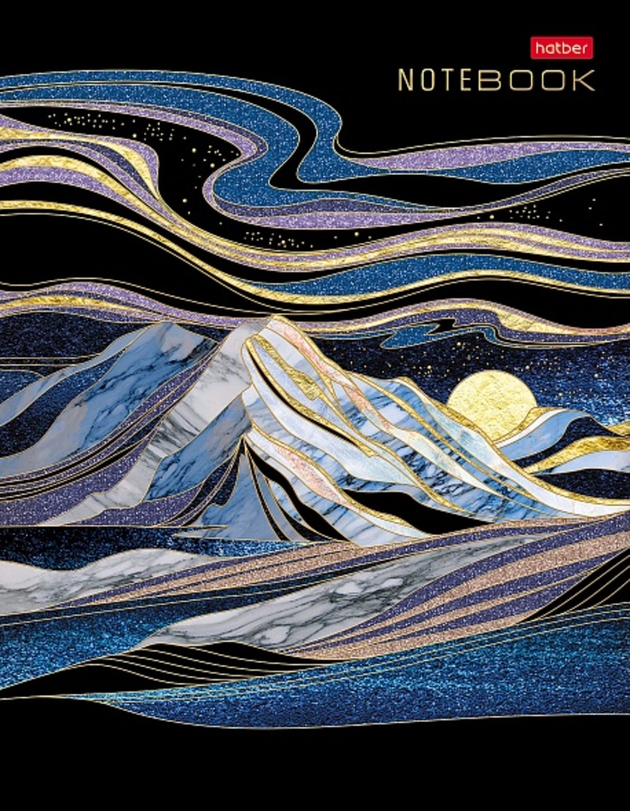 

Тетрадь на кольцах А5 160л клетка тв.обл. Золотые склоны гор мат.лам. HATBER 160ТК5В1_29685