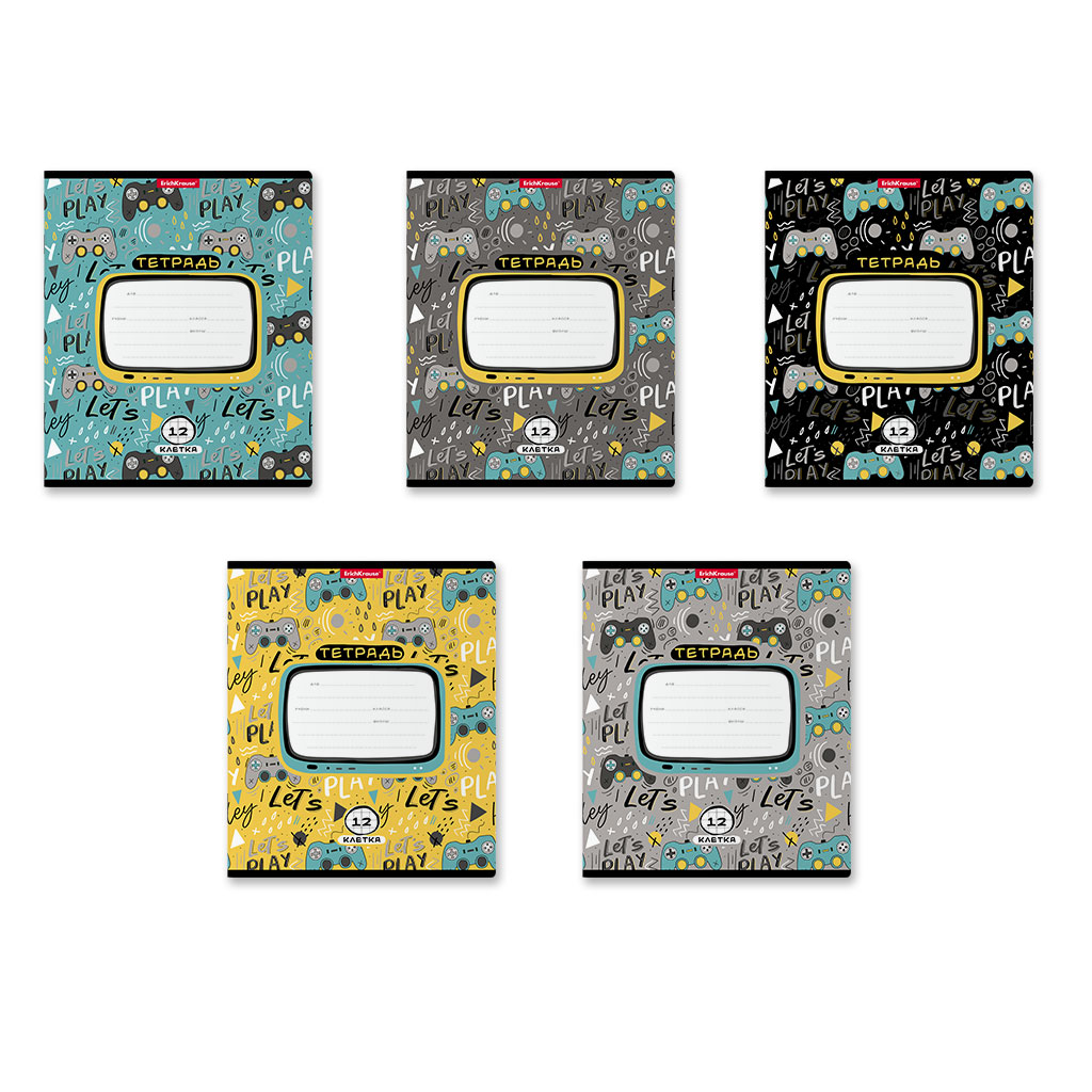 

Тетрадь А5 12л клетка мелов.картон Gamepad ассорти ERICH KRAUSE 58386