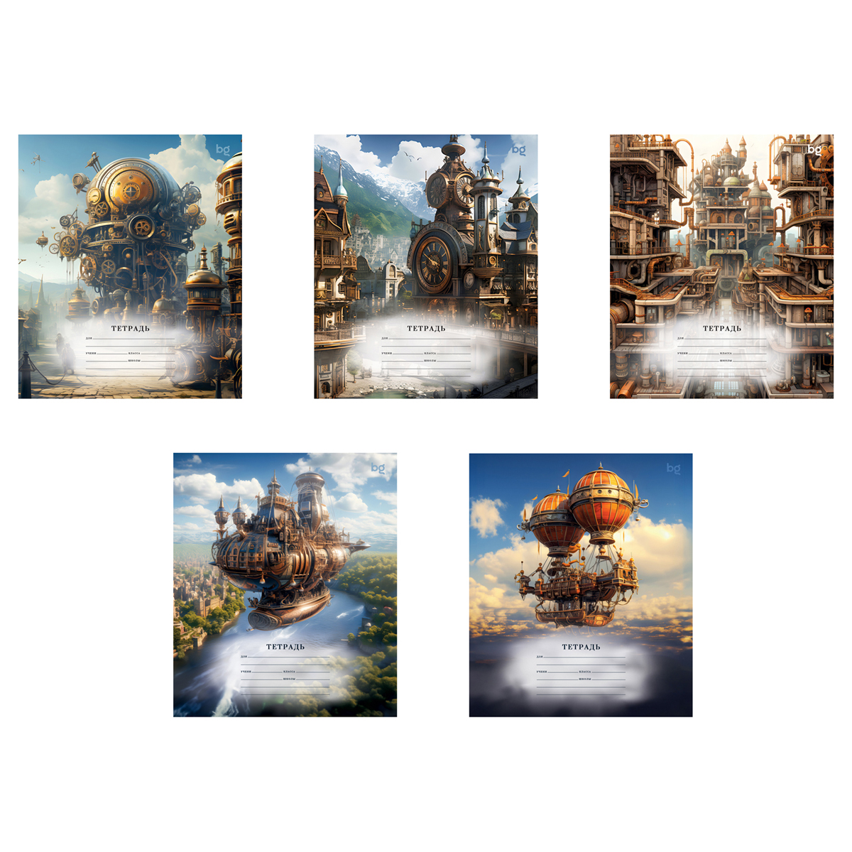 

Тетрадь А5 12л линия мелов.картон Стимпанк BG Т5ск12 55456