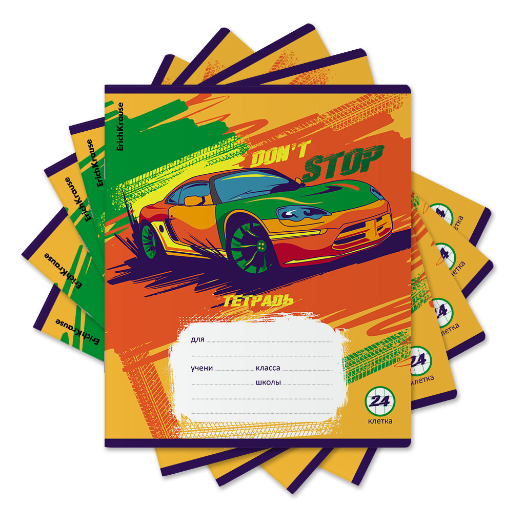 

Тетрадь А5 24л клетка скрепка мелов.картон Graphic Car ассорти ERICH KRAUSE 60584