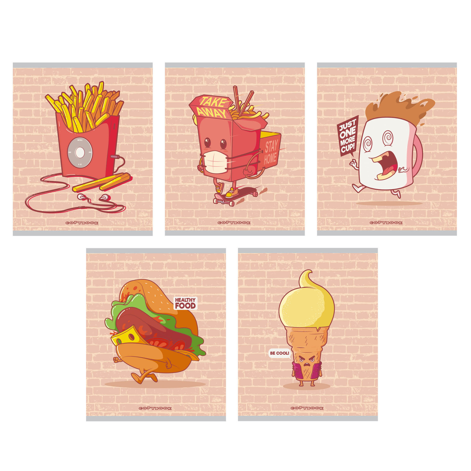 

Тетрадь А5 48л клетка скрепка мелов.картон Food zone ВД-лак КАНЦ-ЭКСМО ТККЛ487243