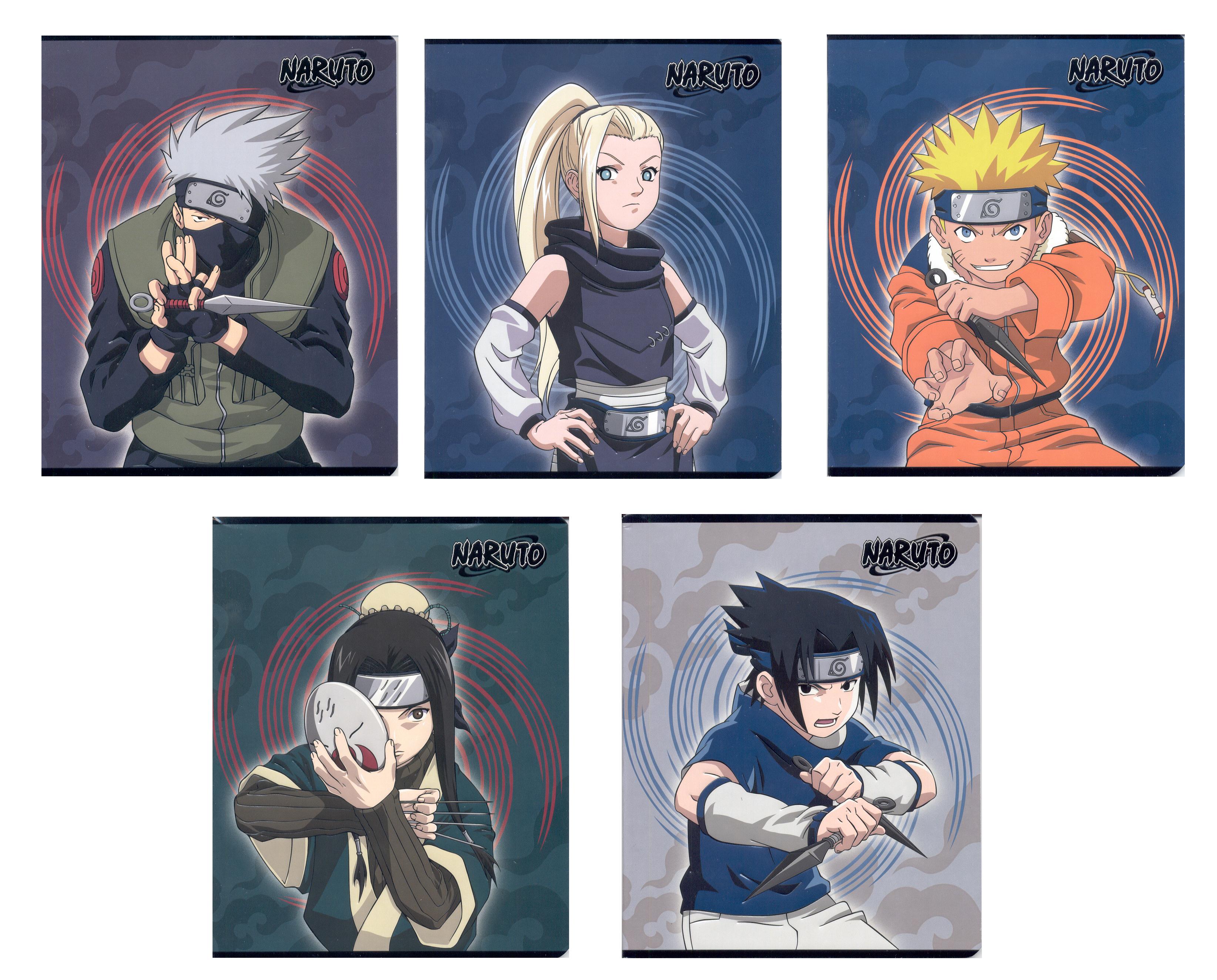 

Тетрадь А5 48л клетка скрепка карт.обл. Naruto твин-лак УФ-лак конгрев ACADEMY STYLE NT18/5