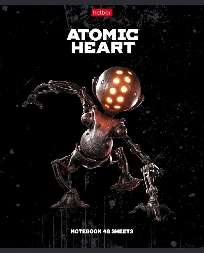 

Тетрадь А5 48л клетка скрепка мелов.картон Atomic Heart ассорти HATBER 48Т5В1