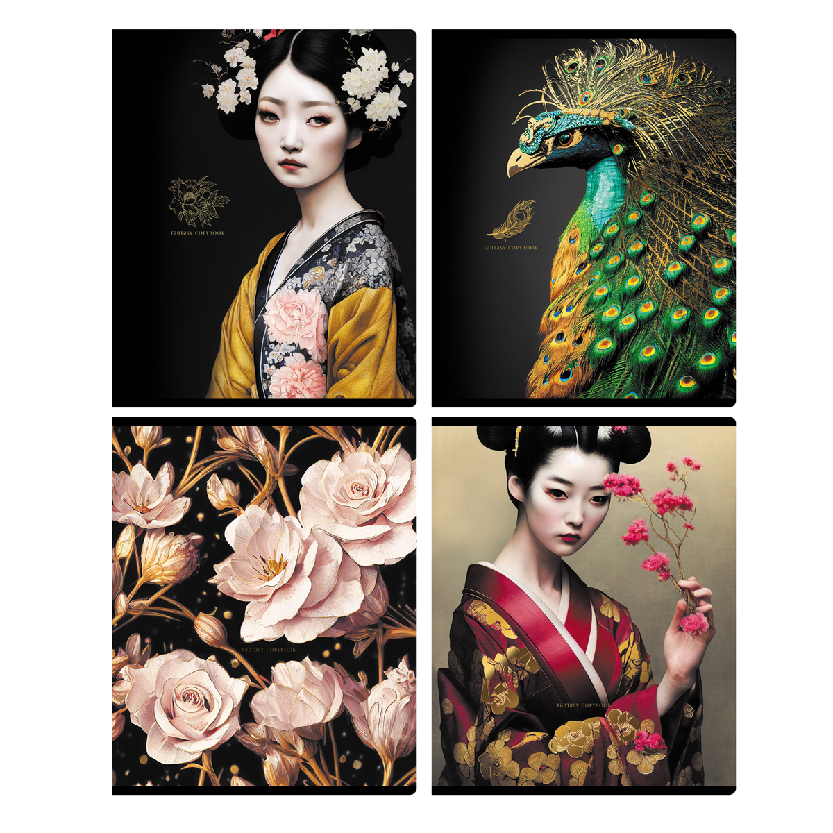 

Тетрадь А5 48л клетка скрепка мелов.картон Golden fantasy мат.лам тисн.фольгой BG Т5ск48_лм_тф 12237