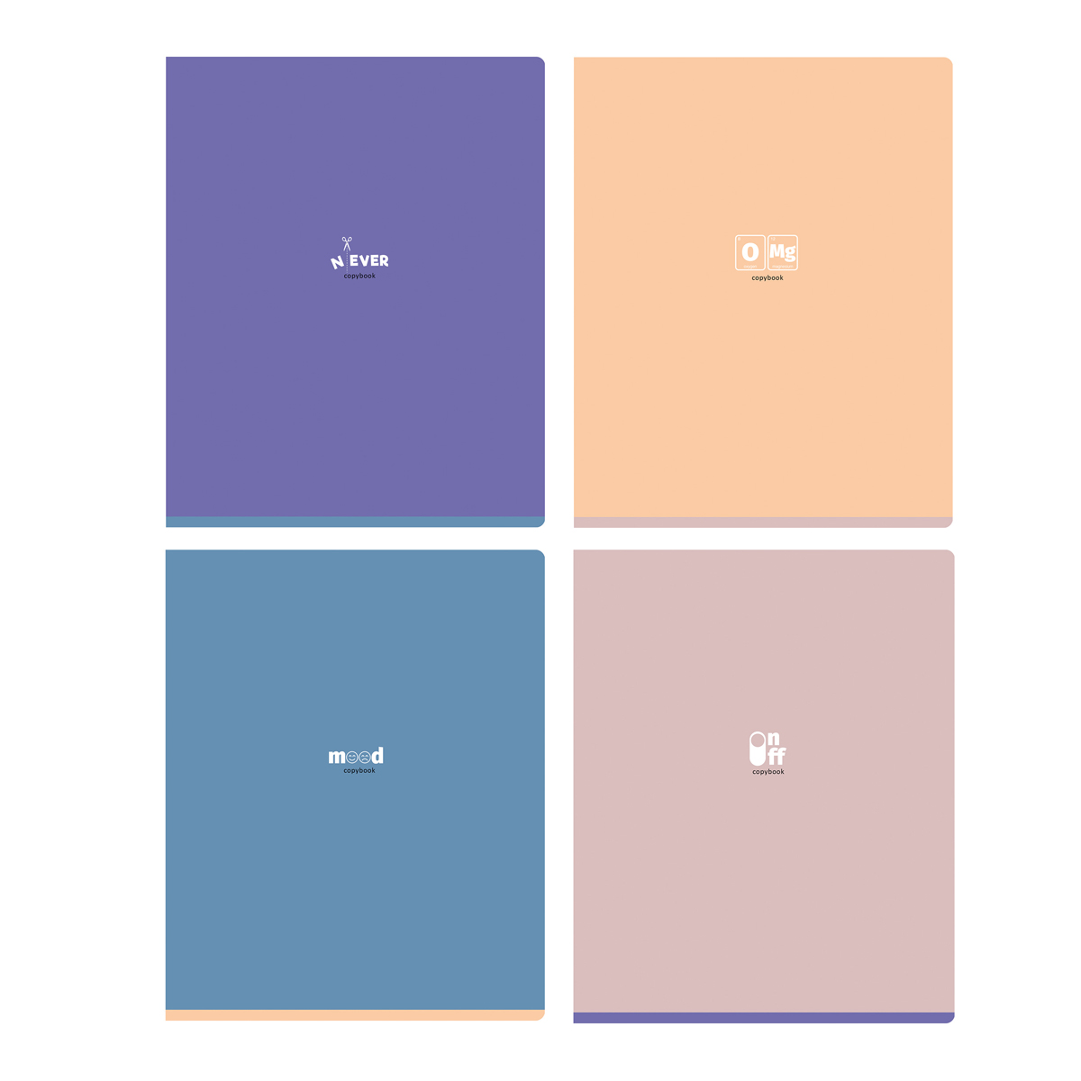 

Тетрадь А5 48л клетка скрепка мелов.картон Однотон Never-ever мат.лам. ассорти BG Т5ск48_лм 12263