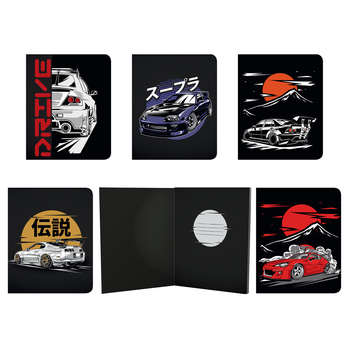 Тетрадь А5 48л клетка скрепка меловкартон Машины Sev конгрев софт-тач ассорти ACADEMY STYLE 143145 86₽