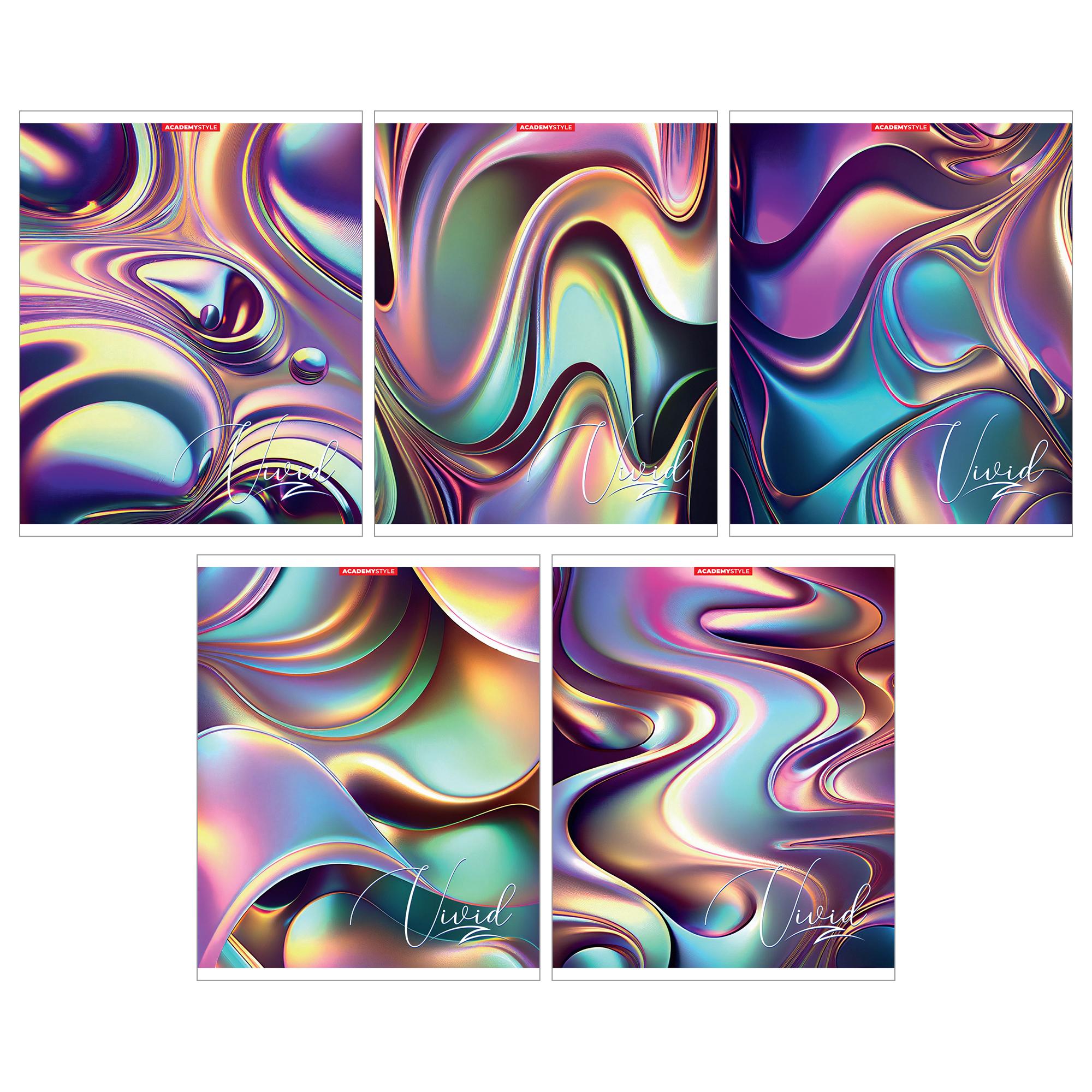 Тетрадь А5 48л клетка скрепка меловкартон Нежные разводы soft touch ассорти ACADEMY STYLE 141355 81₽