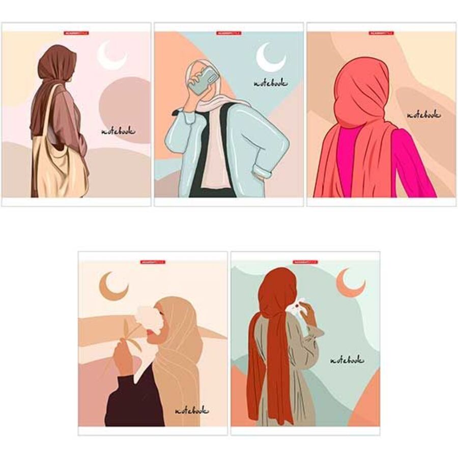 

Тетрадь А5 48л клетка скрепка мелов.картон Девушки в хиджабе твин УФ-лак ассорти ACADEMY STYLE 14753/5