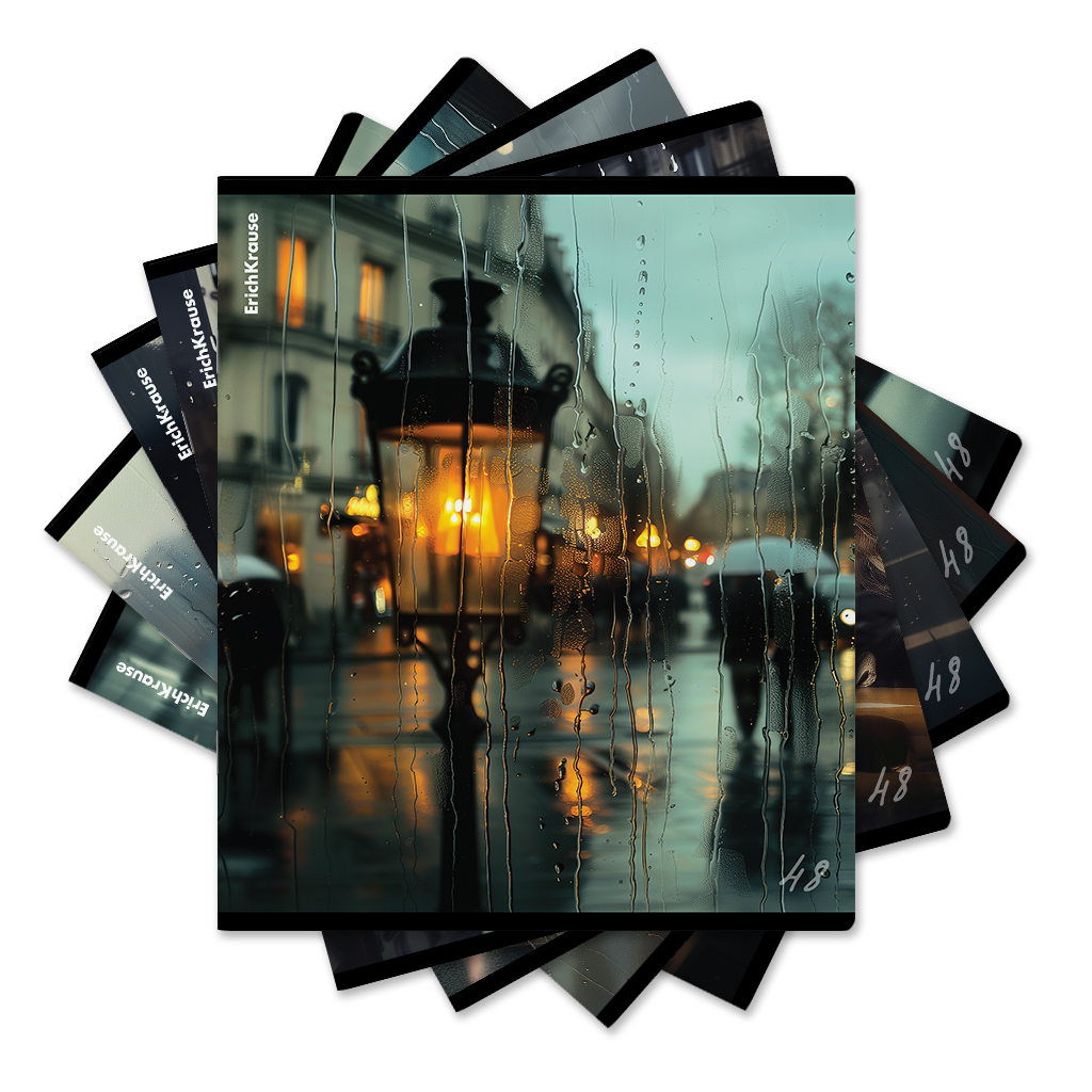 

Тетрадь А5 48л клетка скрепка мелов.картон Outside глянц.лам. ассорти ERICH KRAUSE 63301