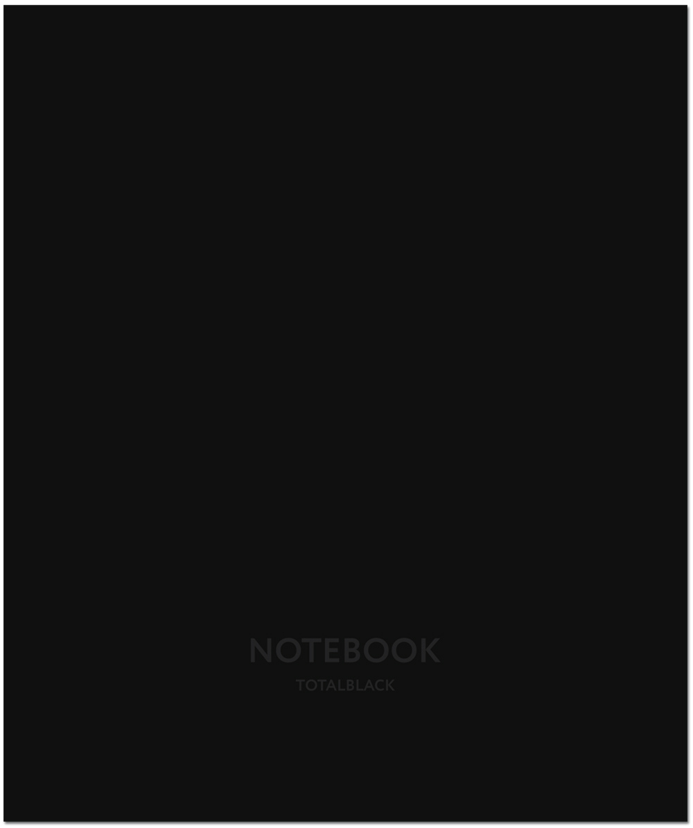 

Тетрадь А5 48л клетка скрепка мелов.картон Однотон Total Black soft touh ПОЛИНОМ 3470