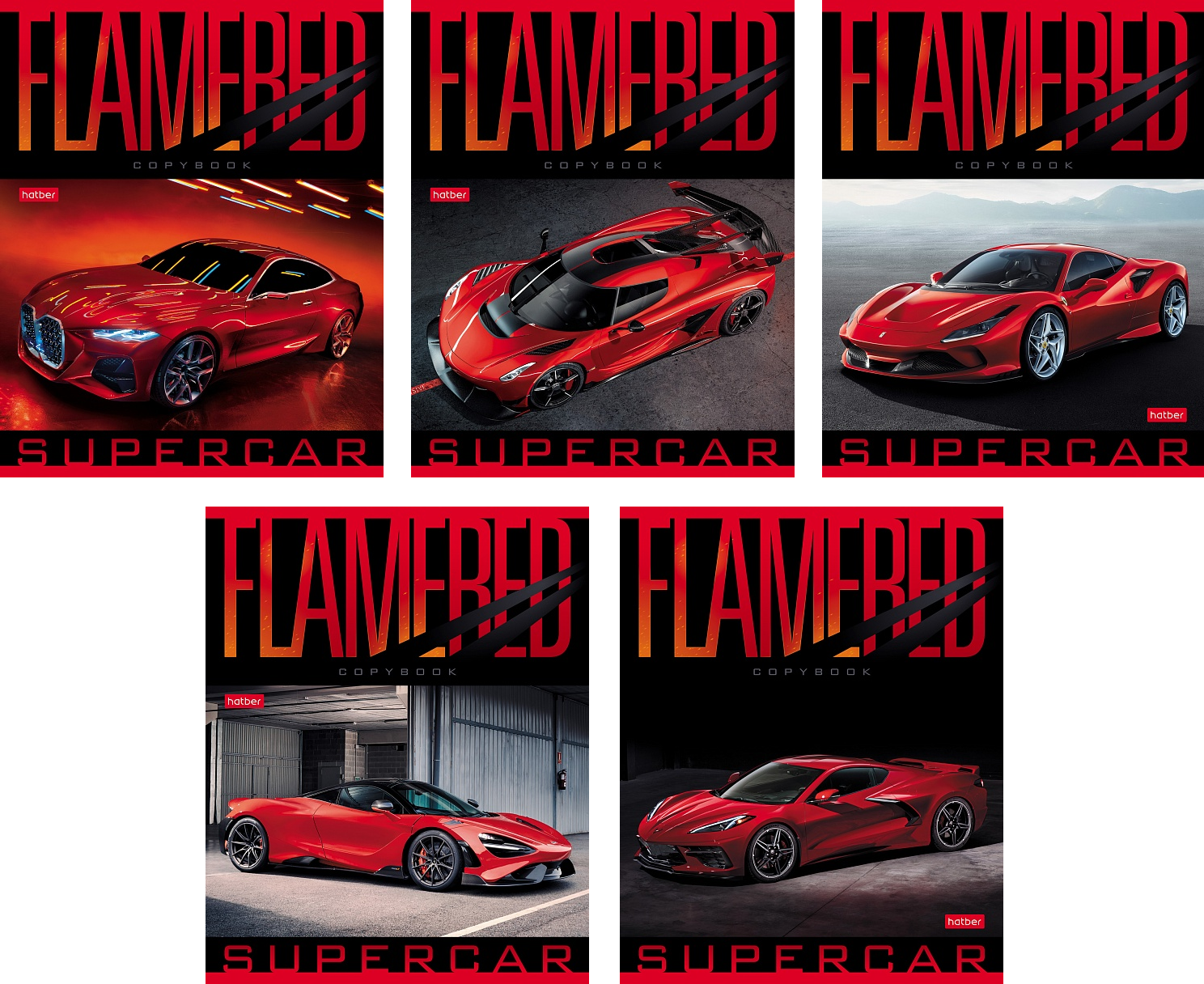 

Тетрадь А5 48л линия скрепка REDsupercar HATBER 48Т5В2