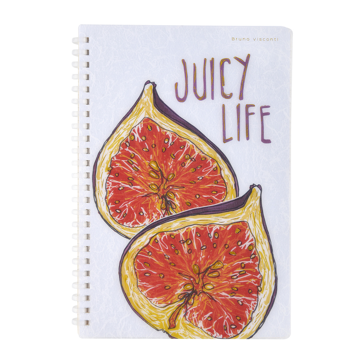 

Тетрадь А5 60л клетка гребень тв.обл. Juicy life Инжир фольга BRUNO VISCONTI 7-60-1268/10