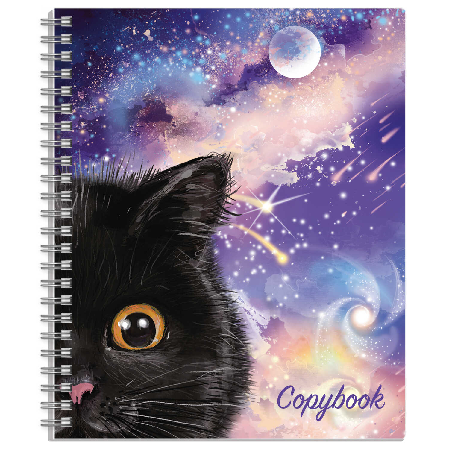 

Тетрадь А5 80л клетка гребень мелов.картон Черный кот выб.твин-лак УФ-лак ФЕНИКС+ 64286