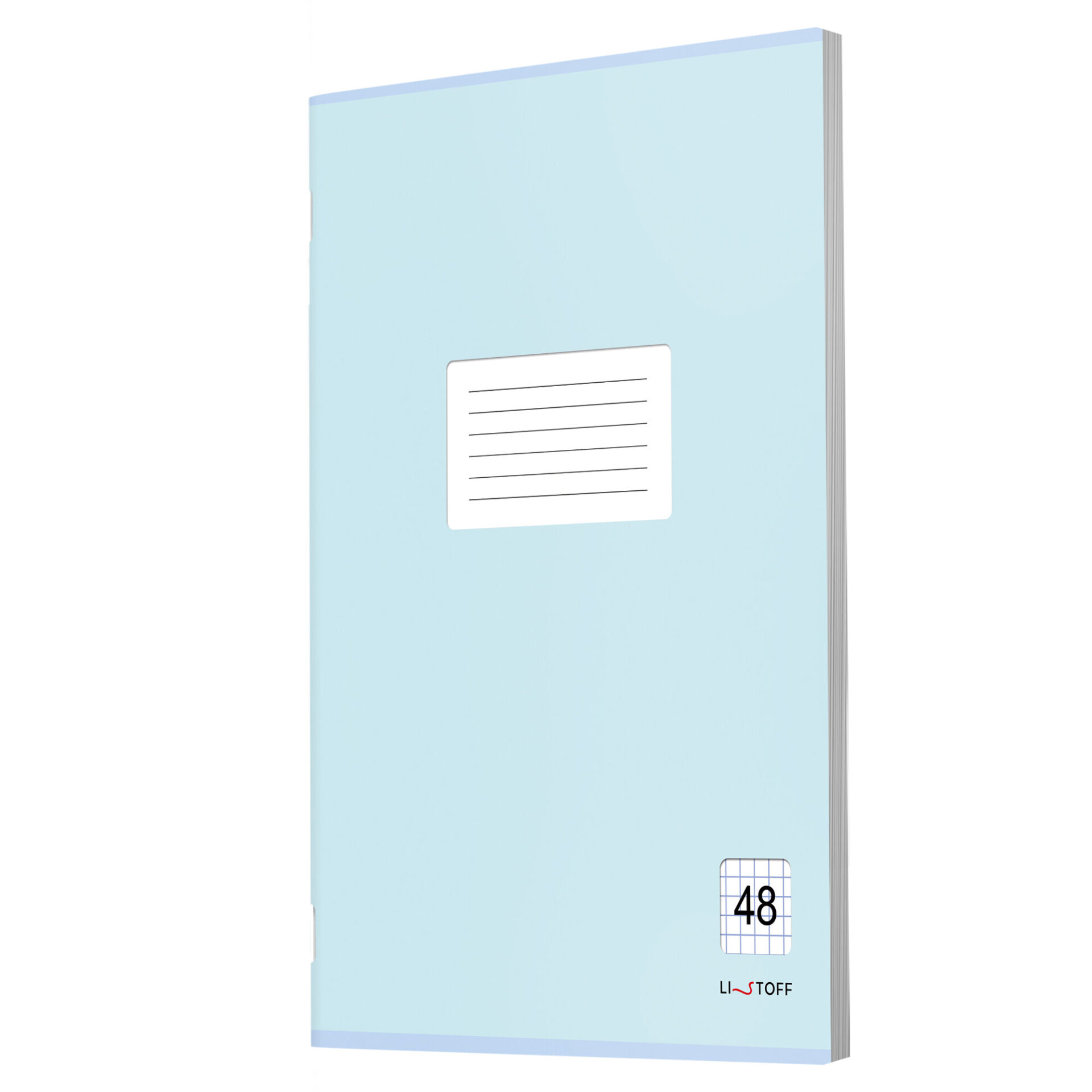 

Тетрадь А4 48л клетка скрепка мелов.картон Однотон Классическая голубая Listoff Т4485223
