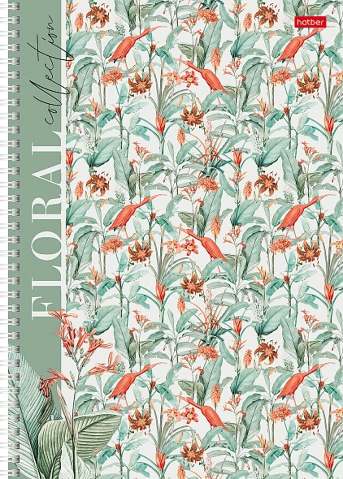 

Тетрадь А4 80л клетка гребень мелов.картон Floral collection мат.лам. ассорти HATBER 80Т4лВ1гр
