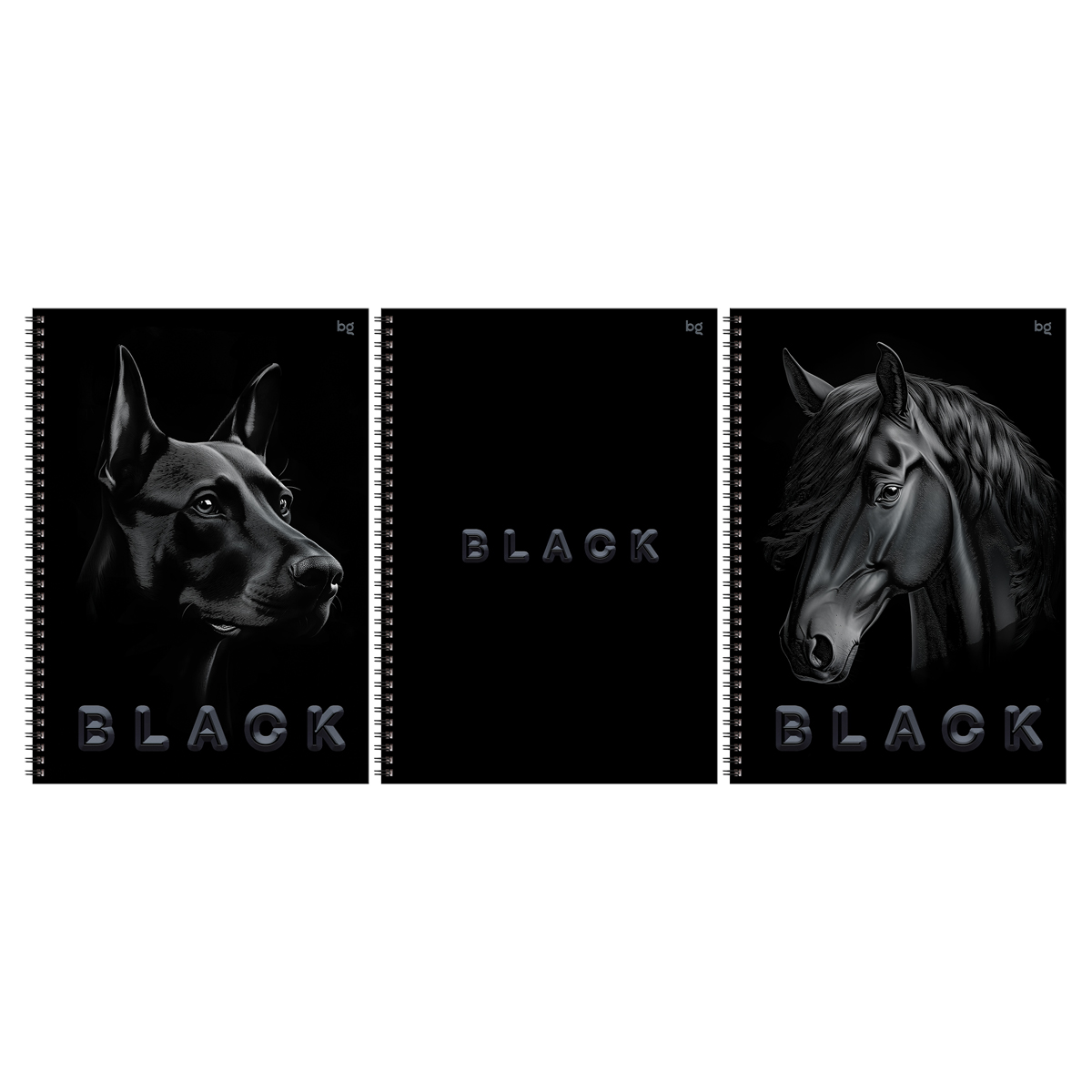 

Тетрадь А4 80л клетка гребень мелов.картон Just black soft touch ассорти BG Т4гр80_лс_вл 08657