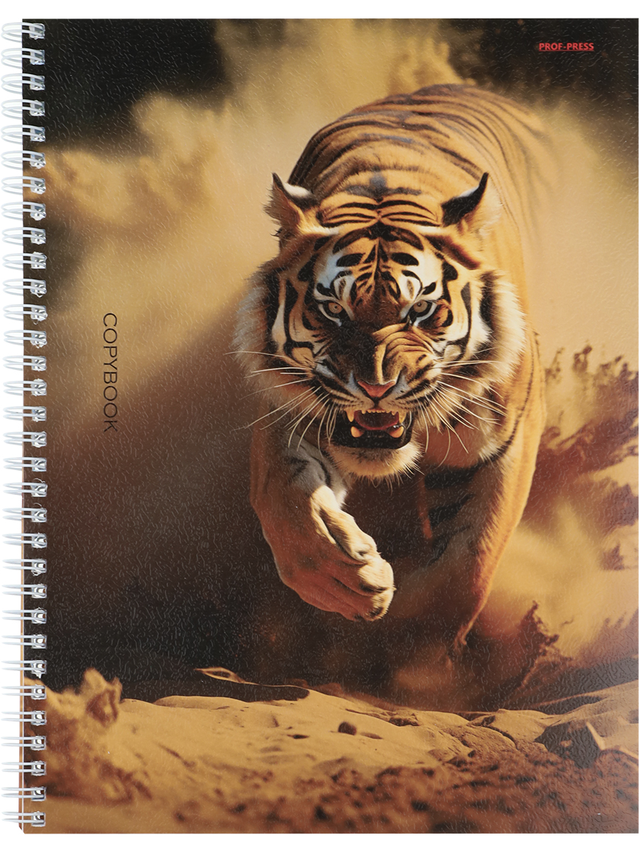 

Тетрадь А4 96л клетка гребень мелов.картон Природа пустыни тисн.холст PROF-PRESS 96-8359