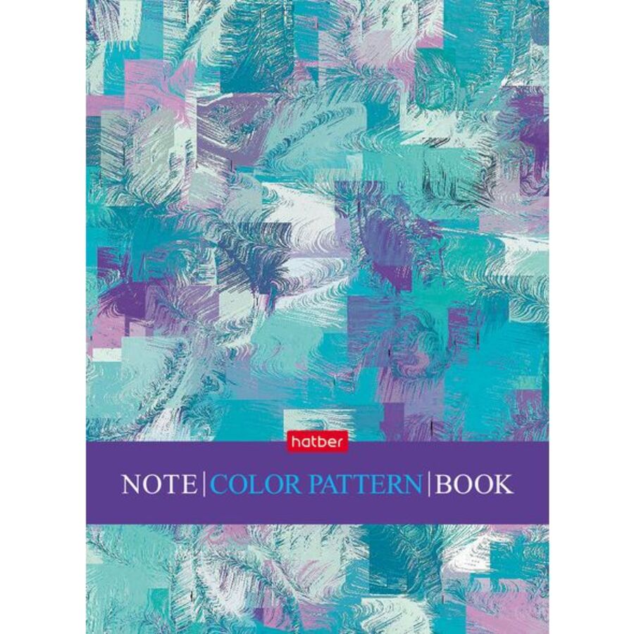 

Блокнот А6 48л клетка скрепка Color Pattern мелов.бумага ламин. HATBER 48Б6В1