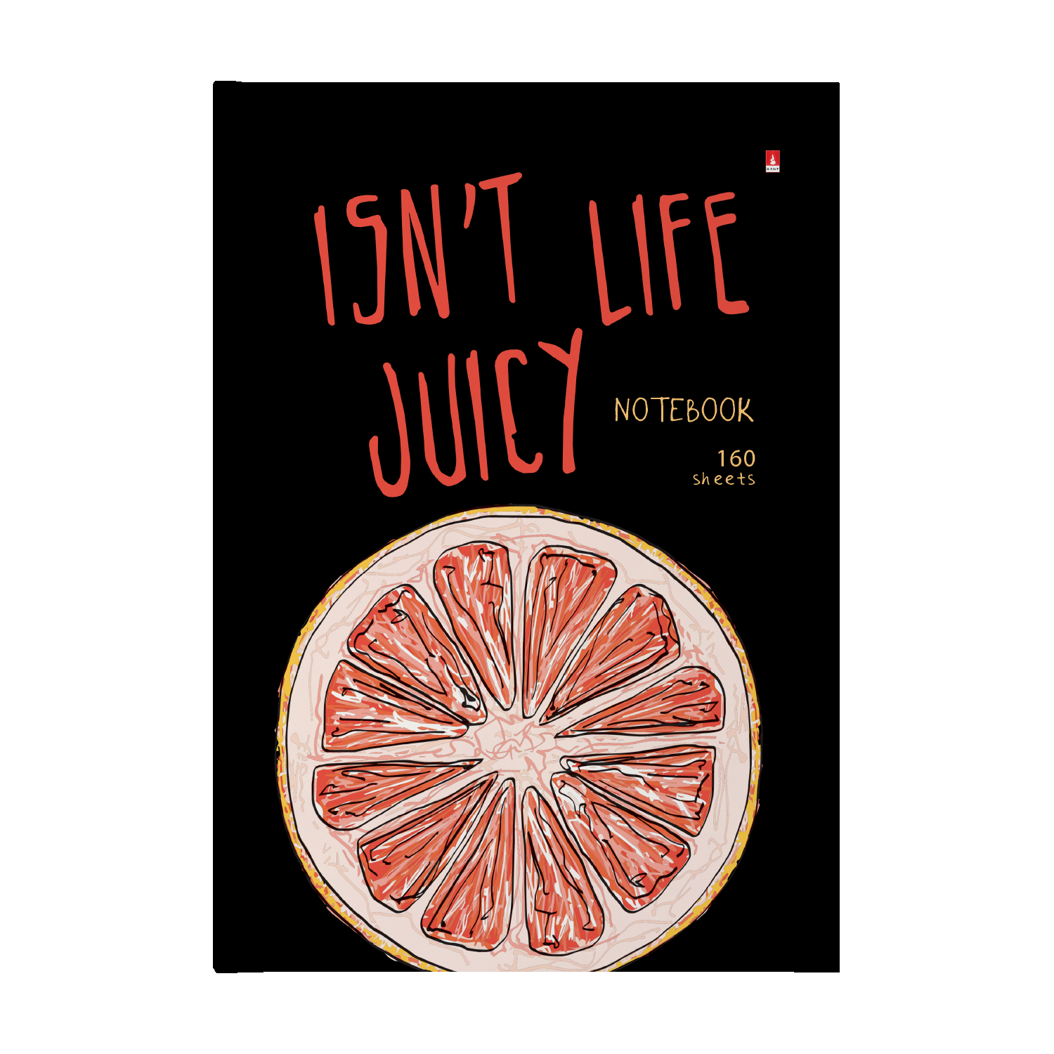 

Блокнот А4 160л клетка тв.обл. Juicy life. Грейпфрут АЛЬТ 3-160-490/13
