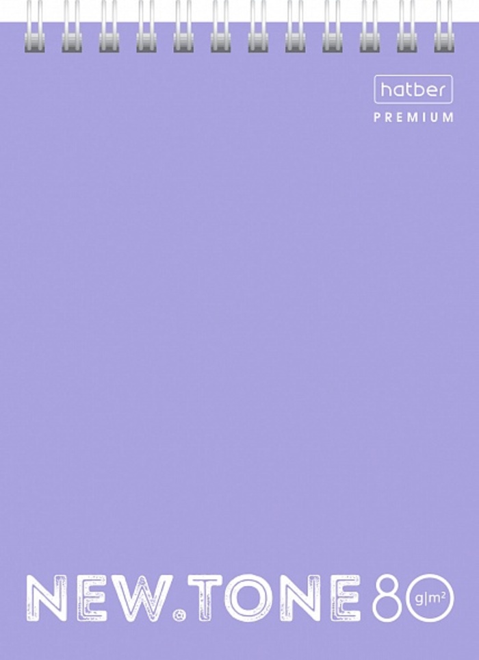 

Блокнот А6 80л клетка гребень мягк.обл. Premium NEWtone Pastel Лаванда 80г HATBER 80Б6лA1гр_05019