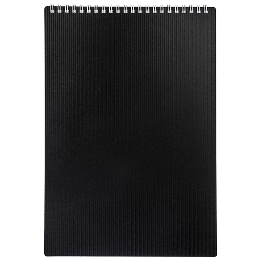 

Блокнот А4 80л клетка гребень пласт.обл. Velvet Черный HATBER 80Б4В1гр_01601