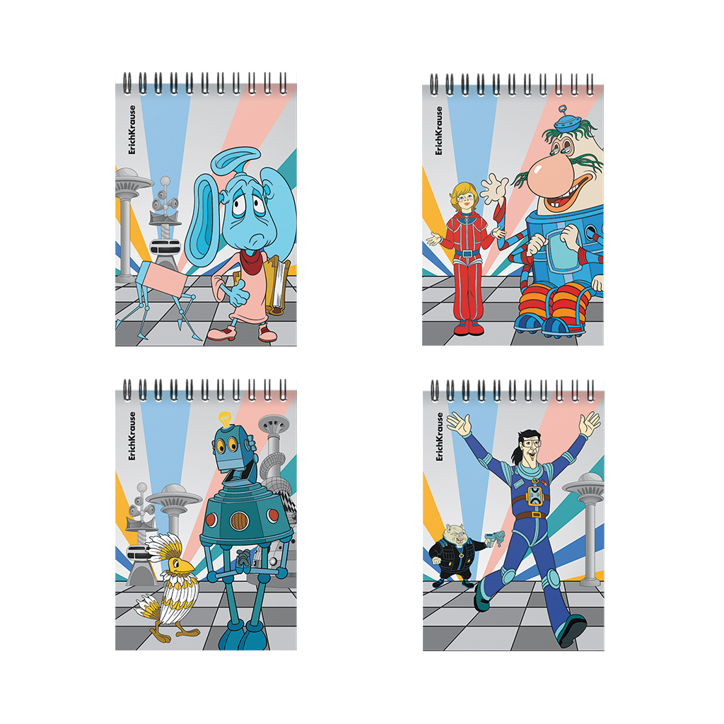 Блокнот А6 80л клетка гребень Тайна третьей планеты ассорти ERICH KRAUSE 54295 73₽