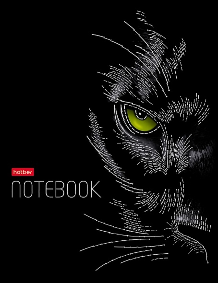 

Блокнот А5 80л клетка тв.обл. Black cat мат.лам. 3D фольга HATBER 80ББ5лофлВ1_30991