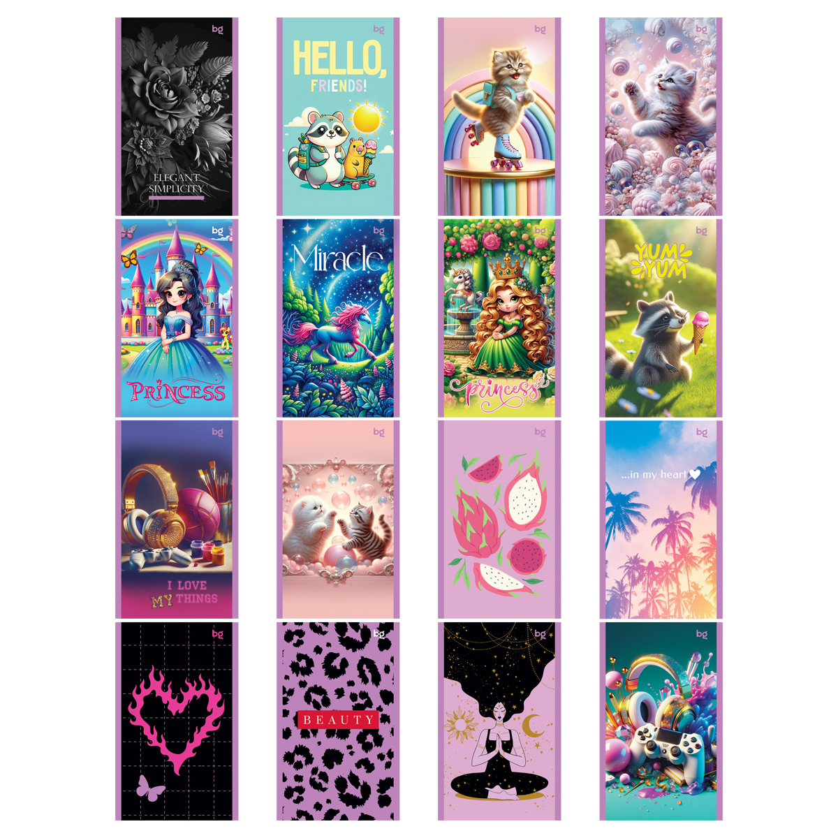 

Блокнот А6 24л клетка скрепка Девочки ассорти BG Б6ск24 11878