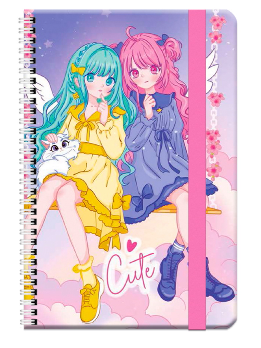 

Блокнот А6 48л гребень MyArt. Ангелы в облаках Cute выб.лак резинка ПРОФ-ПРЕСС Б48-5618