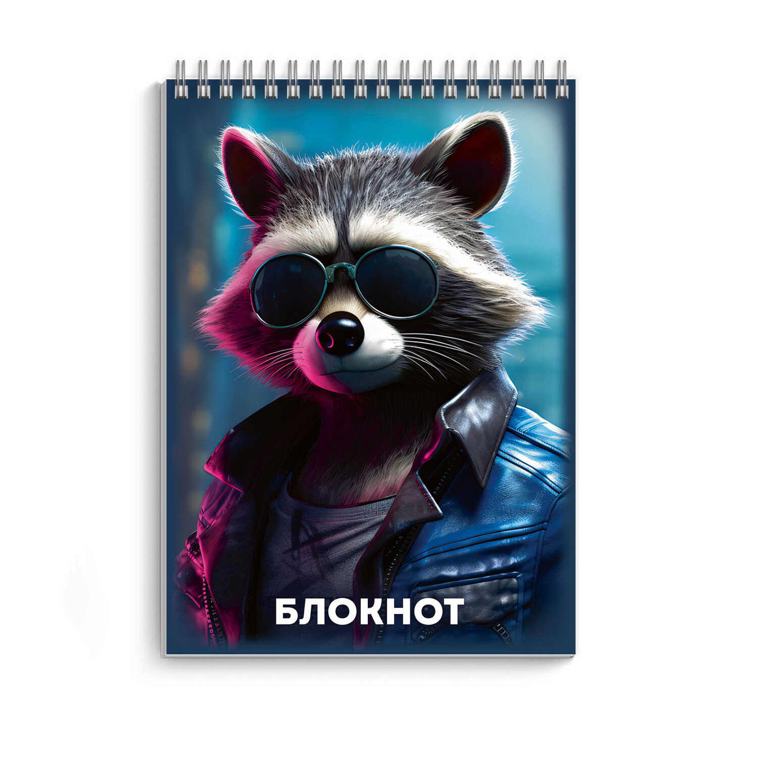 

Блокнот А7 40л клетка гребень Крутой енот УФ-лак ФЕНИКС+ 68174