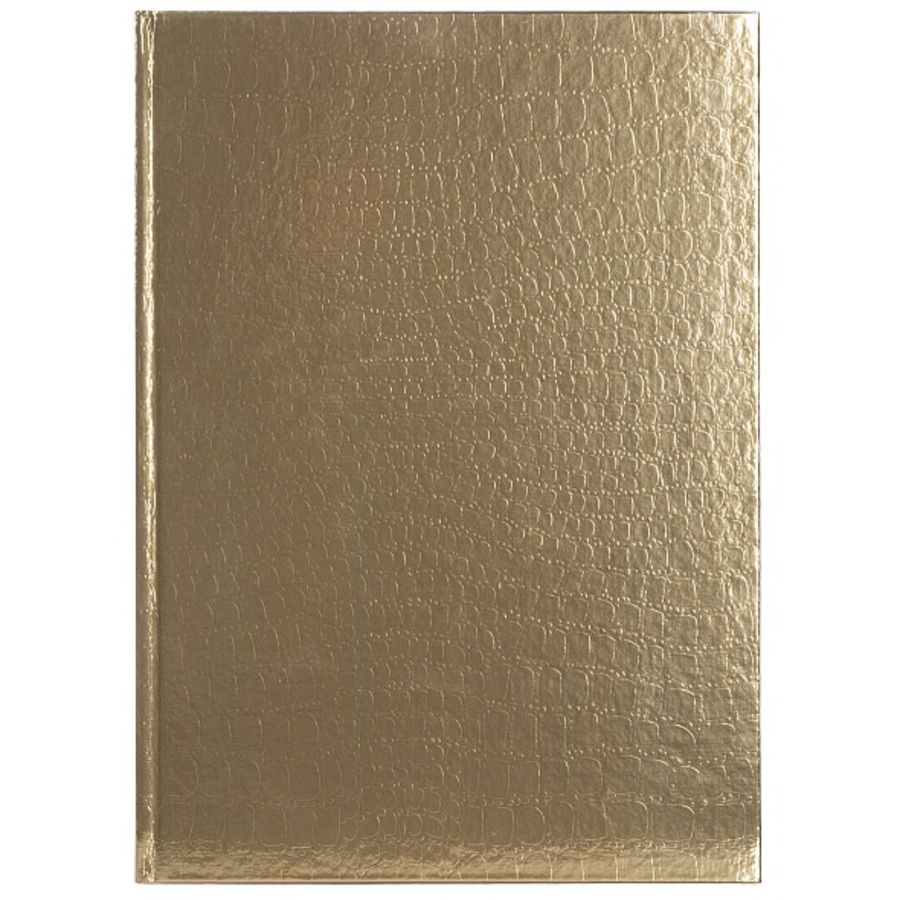 

Блокнот 80л клетка бумвинил Croco metallic Золото 5-цв. блок тиснение HATBER 80ББ4В1