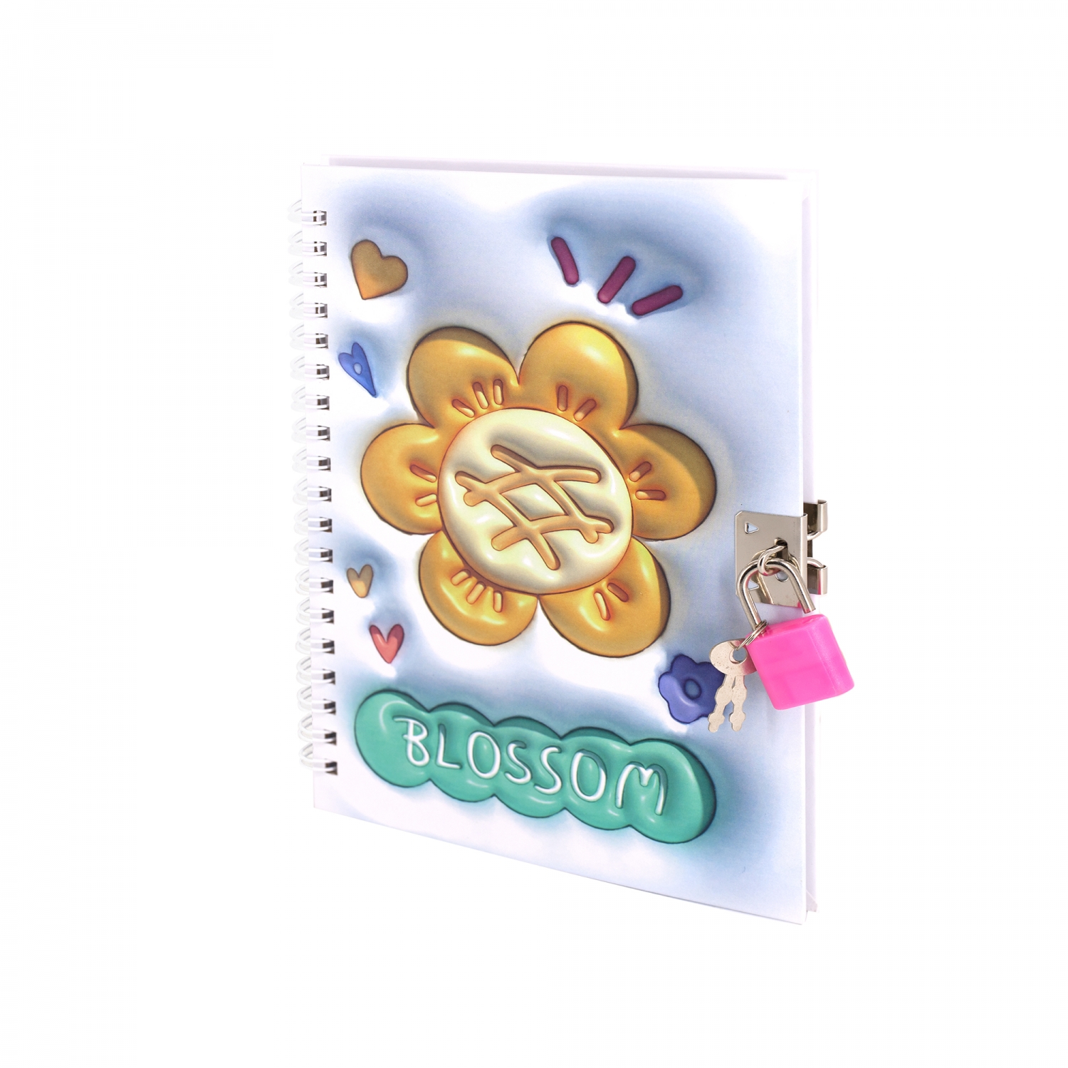 Блокнот с замком 130х180мм 45л клетка гребень твобл Подсолнух 3D ALINGAR AL11794 137₽