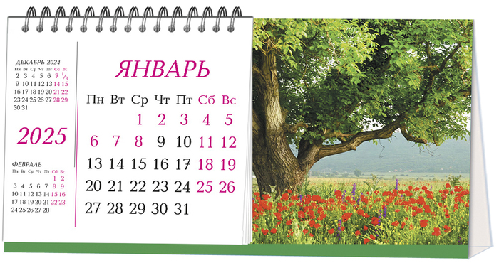 

Календарь 2025 домик 100х190мм Гребень 14л Маковое поле ПОЛИНОМ 22с14-3/1578150