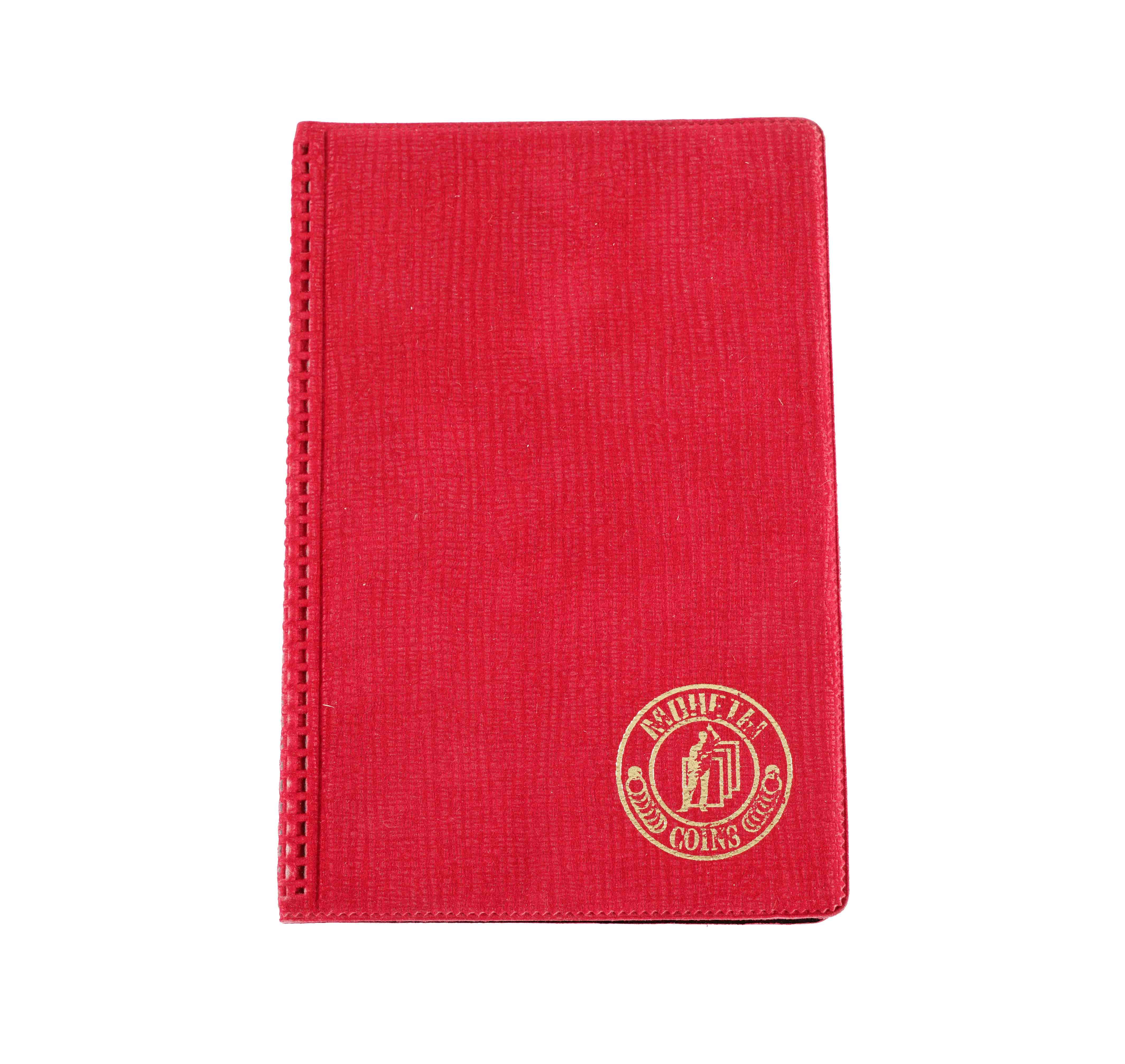 Альбом для монет на 96 монет 115х170мм Флок бархат ТОП-СПИН АМК-96Ф 211₽