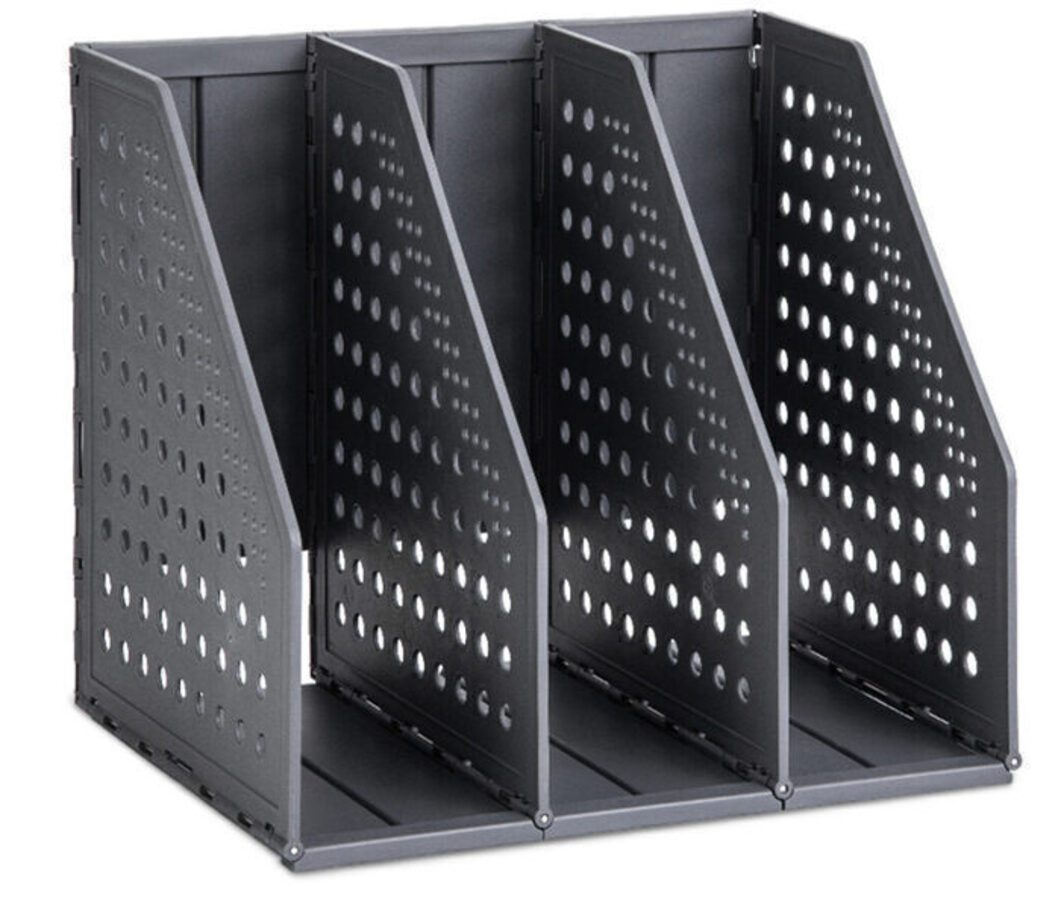 

Лоток вертикальный пластик А5 200мм 3отд. черный складной DELI E79003Black