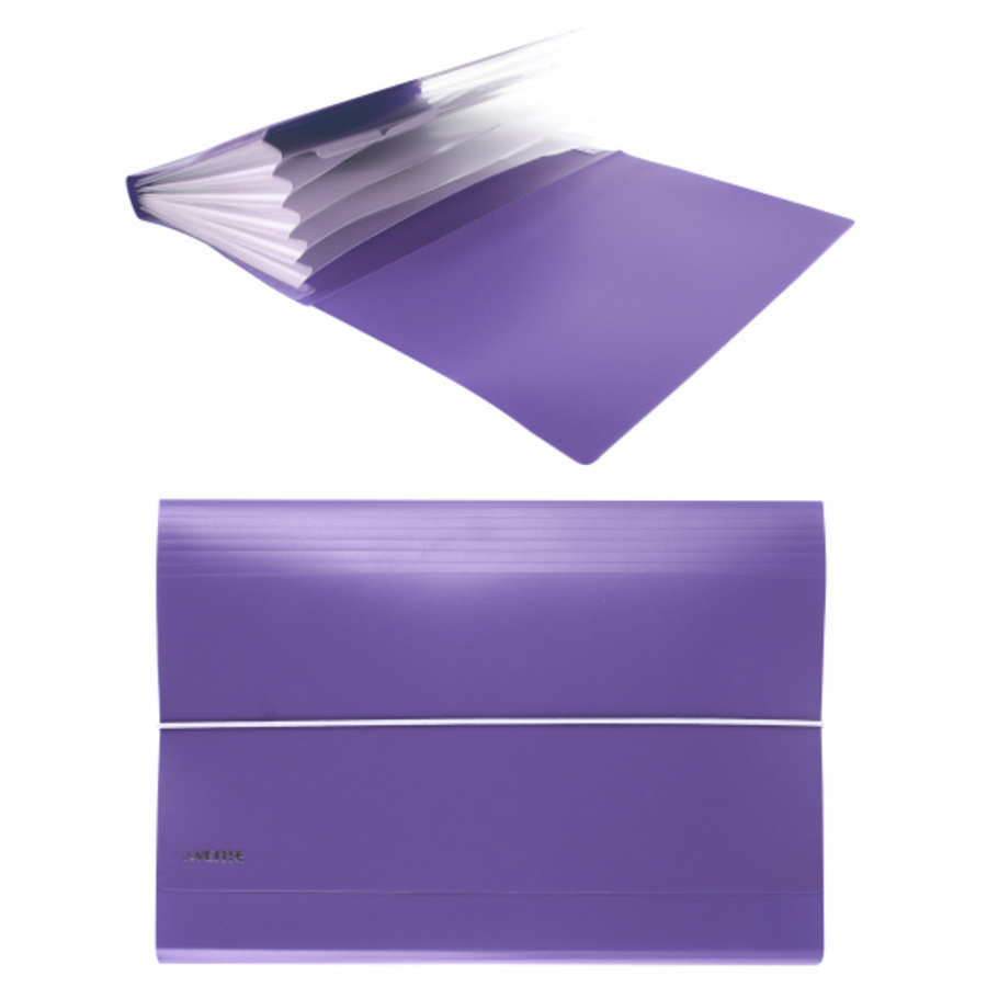 Портфель пластиковый А4 6отд торец 20мм пл550мкм Marandi лаванда на резинке deVENTE 3078219 242₽