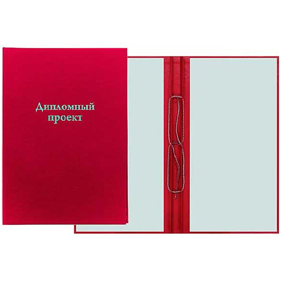 

Папка бумвинил А4 обложка Дипломный проект красный deVENTE 8055902